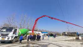 南京中聯(lián)混凝土超高強混凝土生產泵送澆筑試驗成功！
