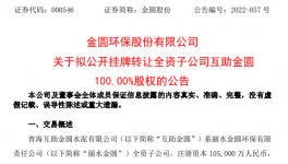 金圓股份擬掛牌轉(zhuǎn)讓互助金圓100%股權(quán)，退出水泥業(yè)務(wù)！