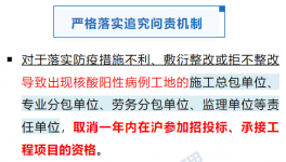 ?住建委：工地出現(xiàn)5人及以上核酸陽性的，取消投標(biāo)資格！