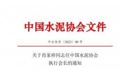 重磅！肖家祥任水泥協(xié)會執(zhí)行會長！
